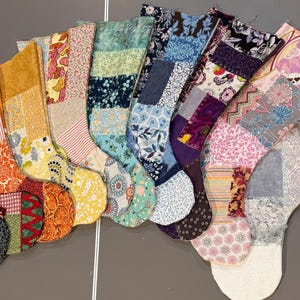 Christmas stockings, quilted patchwork