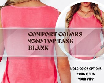 Blank Comfort Colors® Tank Tops, 100% Cotton Soft Vintage Washed Muscle Tanks, Unisex Blank Shirts for Custom Design, Trendy Summer Tank Top