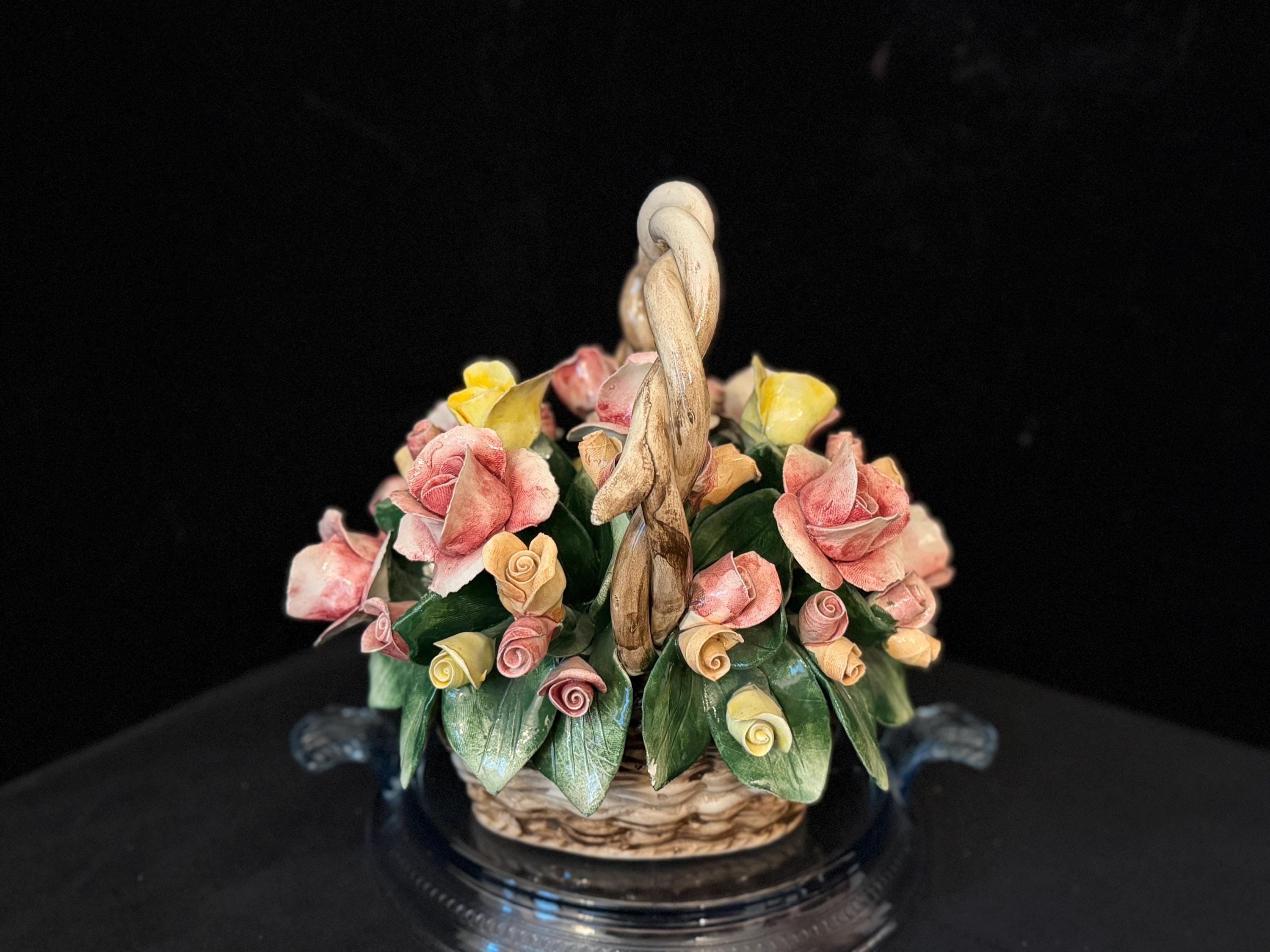 Ceramic Rose Basket - Etsy