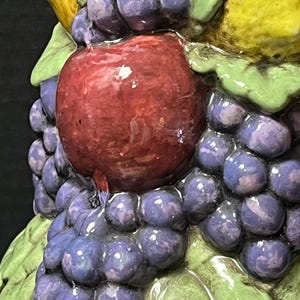 VTG Vivid Festive Ceramic 1960’s MCM Hand Painted Fruit Topiary Top