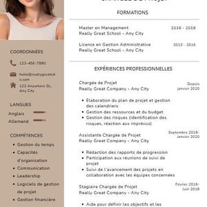 CV y carta de presentación modernos