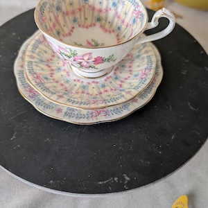 Queen Anne Tea Set: Cup, Saucer, and Dessert Plate - Royal Bridal Gown