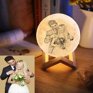USB Powered 3D Night Light | Lamps | Gifts For Her | Gifts For Him | Bedside Lamps | Custom Moon Lamp | Modern Home Decor | Couples Gifts