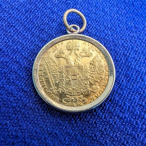 1915 Gold Coin Pendant Austro-Hungarian Ducat