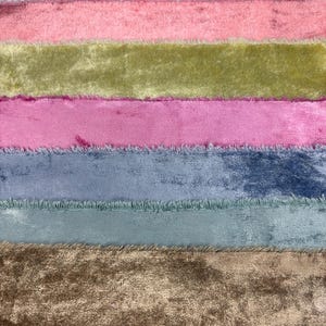3 Yds 2 Inch Wide Velvet Ribbon "Cactus Flower" 1/2 Yd Each 6 Colors image 3