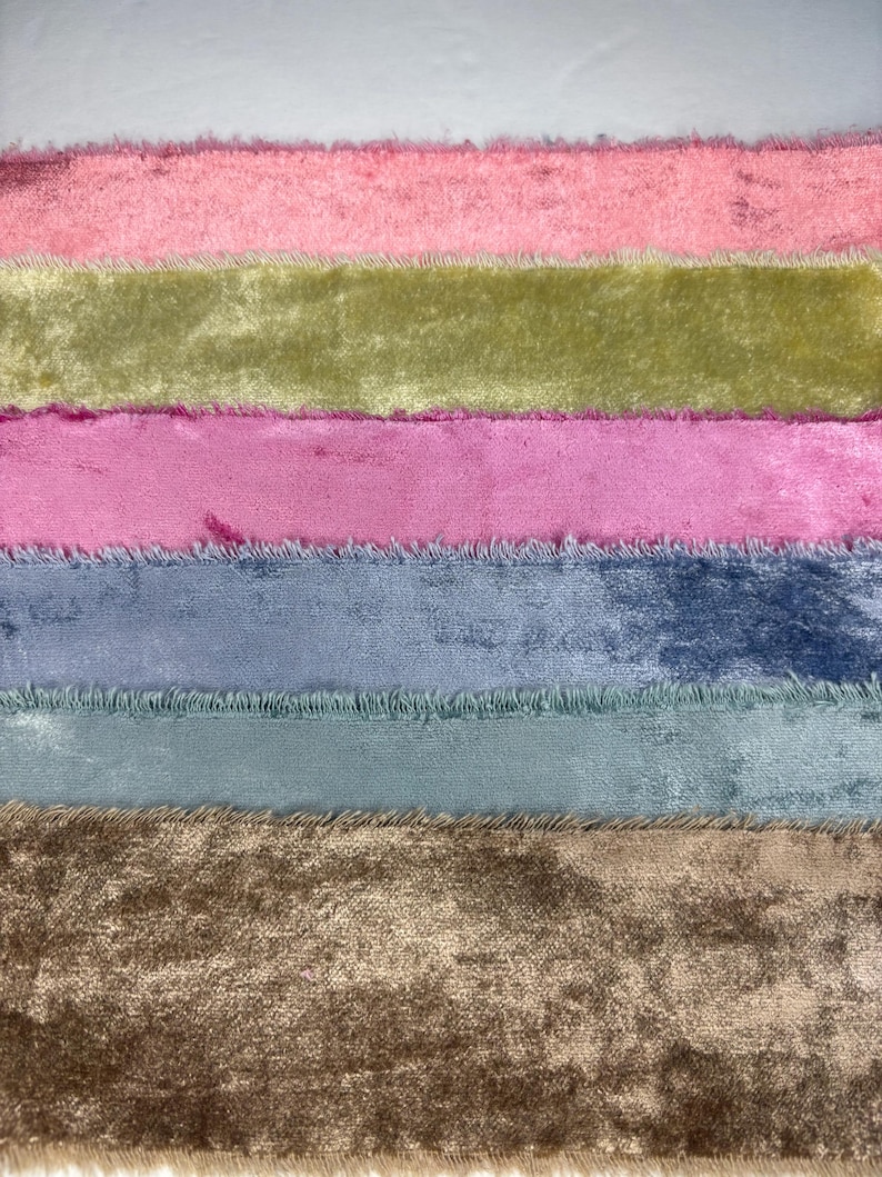 3 Yds 2 Inch Wide Velvet Ribbon "Cactus Flower" 1/2 Yd Each 6 Colors image 3