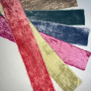 3 Yds 2 Inch Wide Velvet Ribbon "Cactus Flower" 1/2 Yd Each 6 Colors image 2