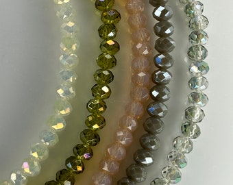 Beautiful Sparkly 6mm Glass Crystal Beads- 6mm  One 13 Inch Long Strand