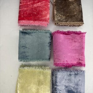 3 Yds 2 Inch Wide Velvet Ribbon "Cactus Flower" 1/2 Yd Each 6 Colors image 1