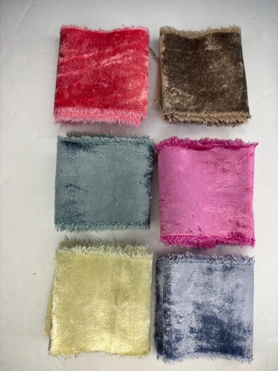 3 Yds 2 Inch Wide Velvet Ribbon "Cactus Flower" 1/2 Yd Each 6 Colors