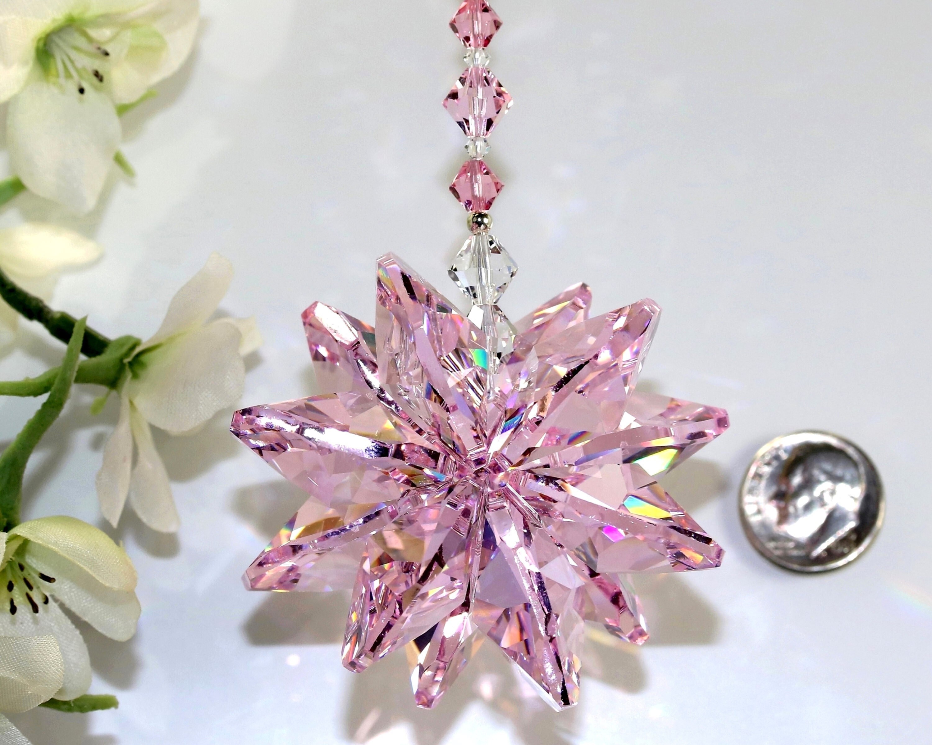 VINTAGE Swarovski 26mm LARGEST RARE Rosaline Pink Star Burst - Etsy