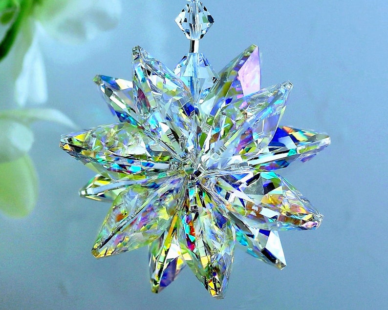 Mw Swarovski Best Crystal Huge Aurora Borealis 20mm Lily Logo Etsy