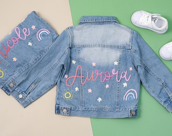 Personalized Toddler Denim Jacket: Custom Embroidered Name
