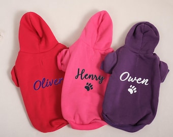 Personalized dog hoodies | Custom embroidered pet sweatshirts | Dog clothing gifts