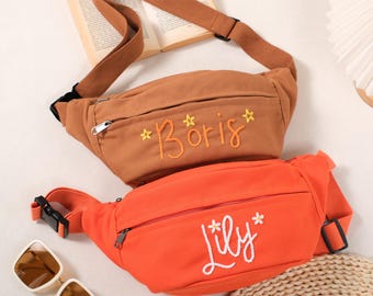 Personalized Crochet Belt Bag for Kids: Custom Name Fanny Pack