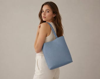 Premium oversized minimalist leather top handle bag for womens, rectangular tote, elegant classic purse birthday gifts for girlfriend