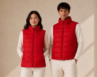 Quilted vest for men and women, sleeveless winter gilet, Wind Resistant and lightweight , newlywed gift for couples