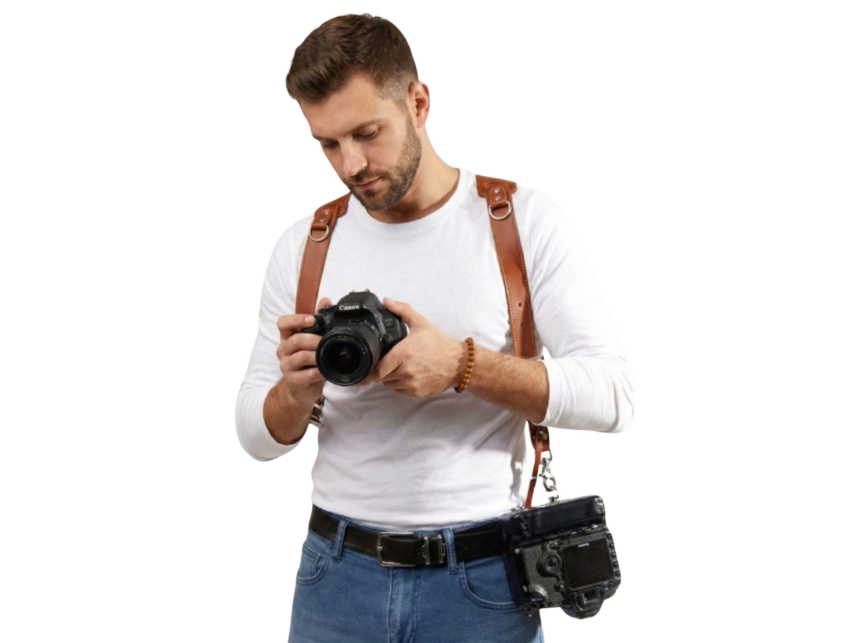 Gifts for photographer Dual camera padded harness crafted in Premium…