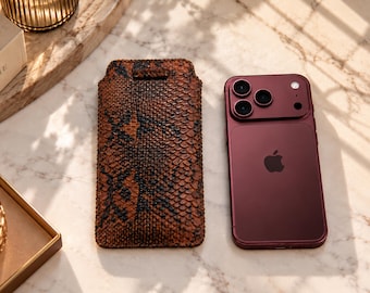 Personalized full grain Leather Phone pouch, Handmade Mobile Sleeve case, Magnetic Closure or Back Card Pocket, christmas gifts