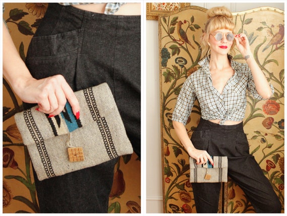 1940s Chimayo Purse // El Grandee Fred Harvey Wool