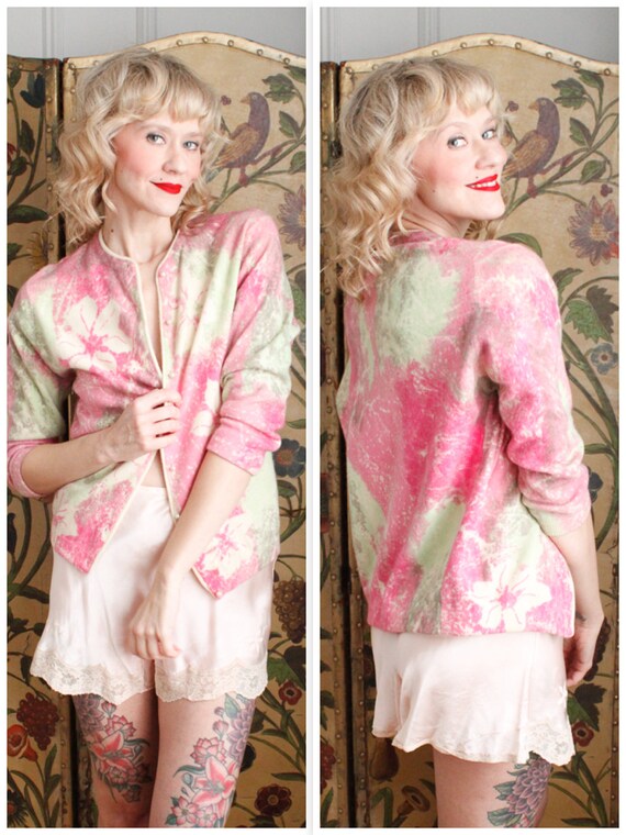1960s Sweater // Darlene Lambswool Cardigan // vin