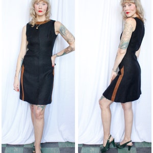 1960s Dress // Allison Ayres Shift Dress // vintage twill 60s dress image 1