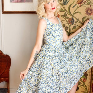 1950s Dress // Rhumba Ruffle Floral Dress // vintage 50s dress image 6