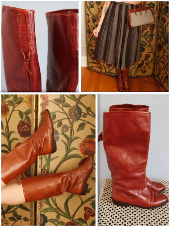 1970s boots // Orcade Leather Tan Boots // vintage