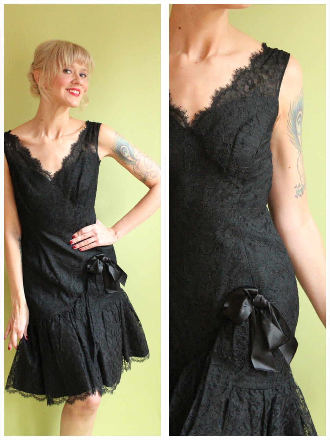 baroque lace overlay party dress