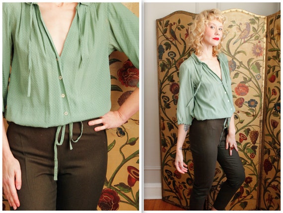 1970s Blouse // Courreges Silk Blouse // vintage 7