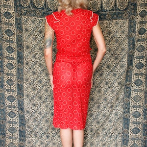 1930s Deco Swiss Dot Voile Dress // vintage 30s dress image 5