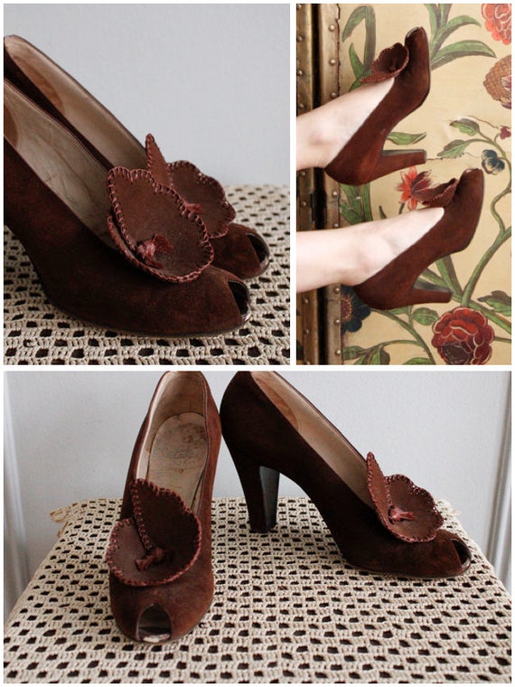 1930s Heels // Danced All Night Floral Heels // vi