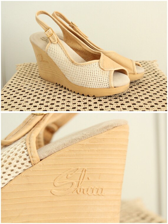 1970s Platform Wedges // Sbicca Soft Platform Wedg