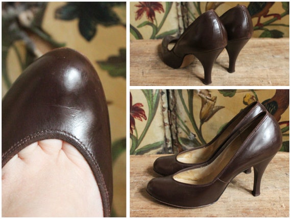 1940s Heels // Vamp Leather Stilettos // vintage 4