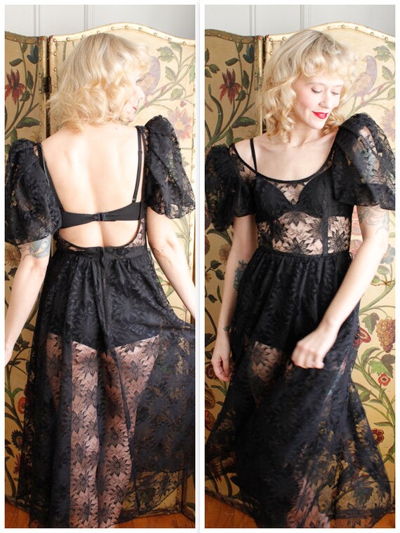 1980s Dress // Lose your Love Lace Dress // vintag