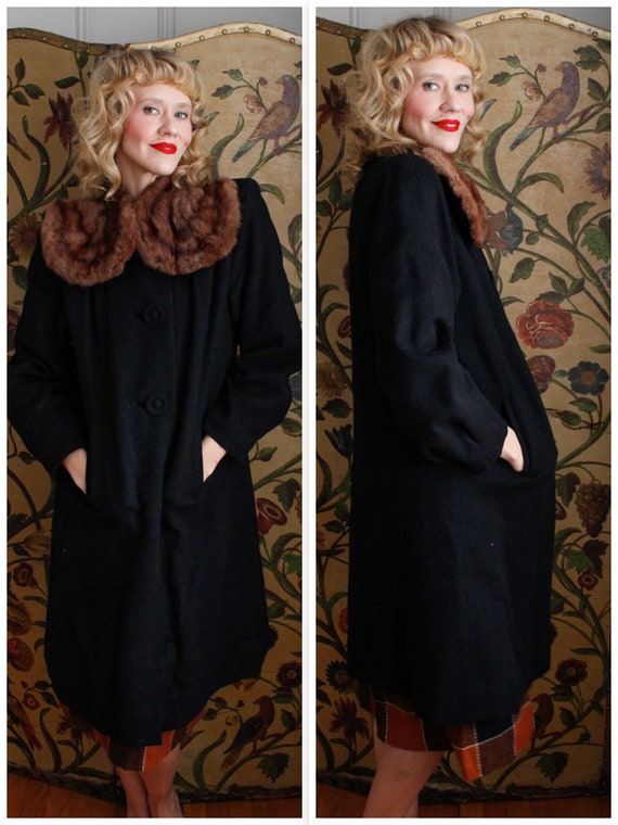 1940s Coat // Kerrybrooke Cozy Warm Winter Coat //