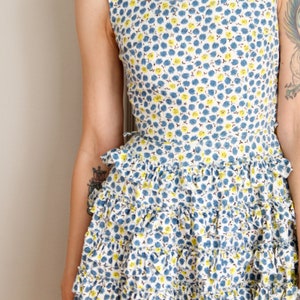 1950s Dress // Rhumba Ruffle Floral Dress // vintage 50s dress image 3