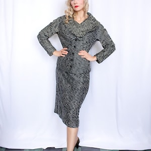 1940s Salt n Pepper Wool Rauch 2pc Suit - Medium