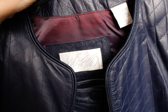 1980s 2pc Leather Jacket & Skirt - Xsmall - image 4