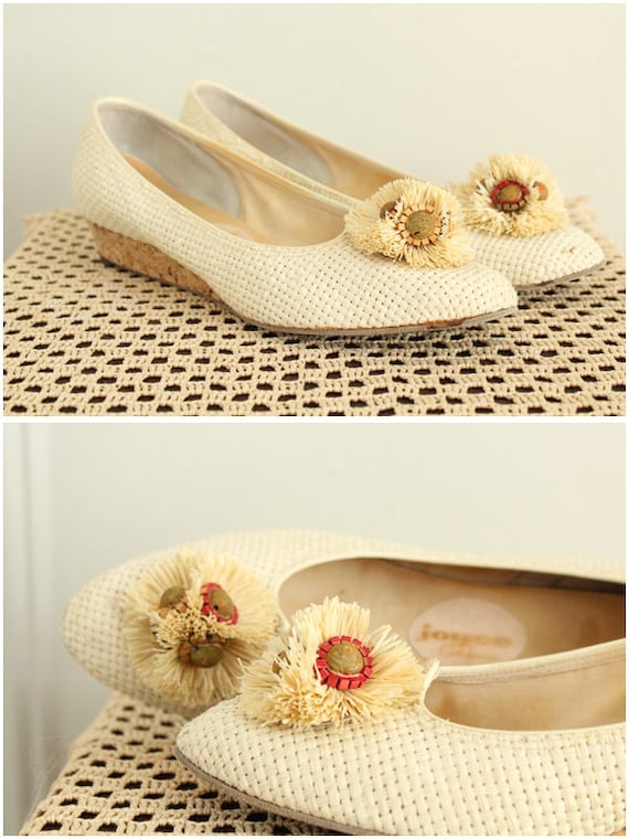 1960s Shoes // Woven Joyce Summer Wedges // vintag