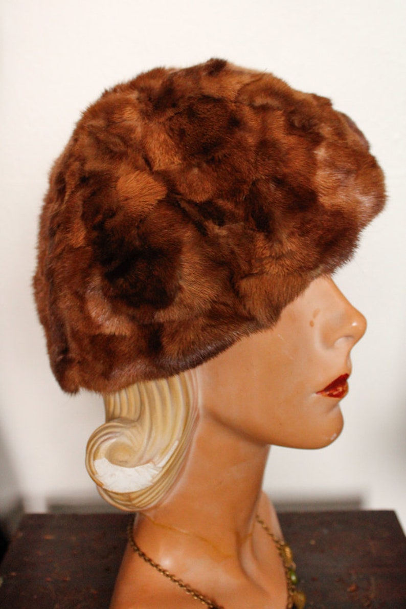 1940s Manhattan Winter Mink & Wool Hat image 9