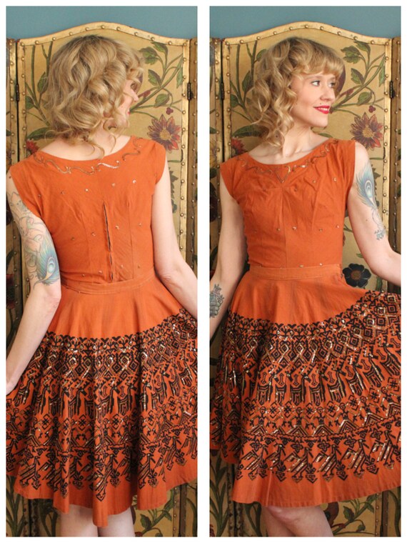 1950s Dress Set // Maya de Mexico 2pc Set // vinta