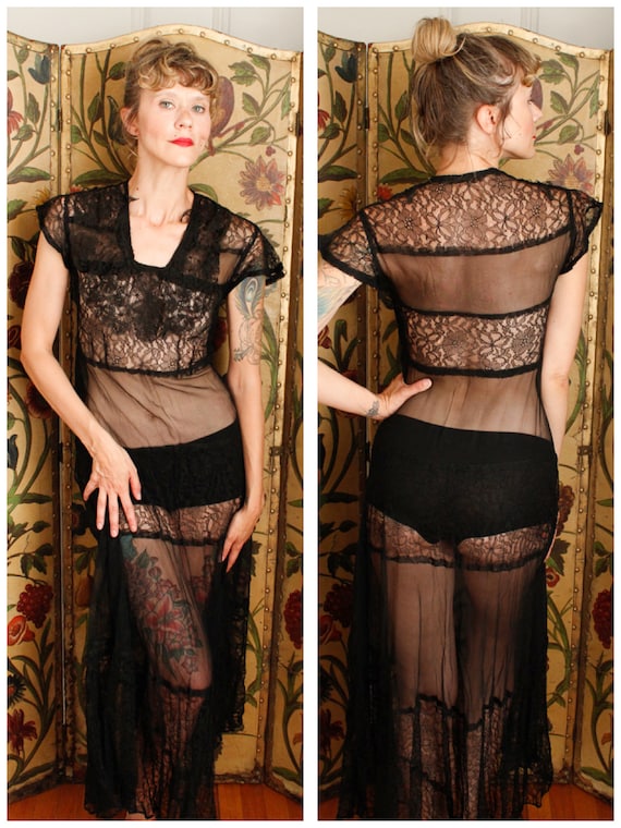 1930s Dress // Illusion of Love Gown // vintage 30