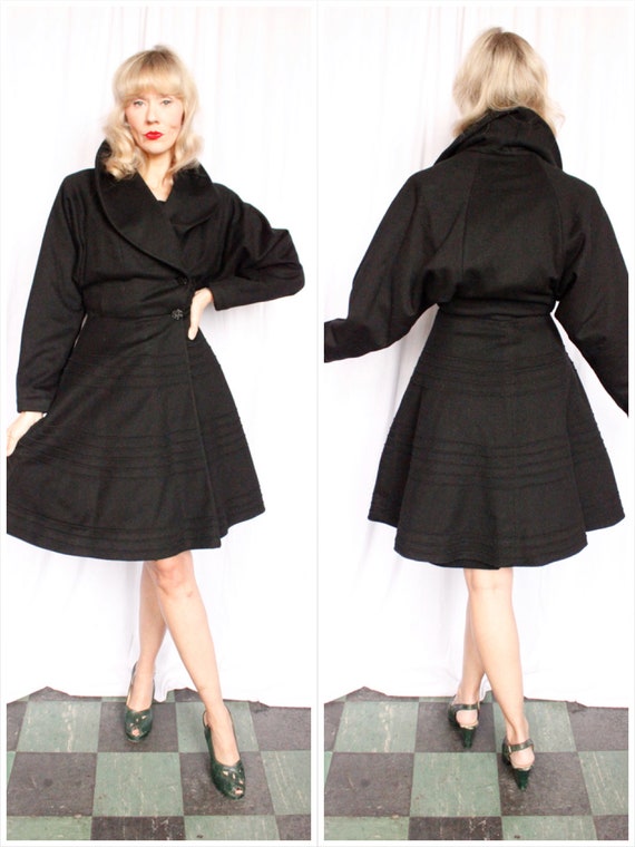 1950s Jolee Wool Princess Coat - Small - image 1