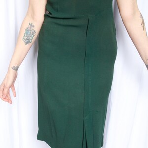 1930s Green Rayon Crepe Dress Small image 3