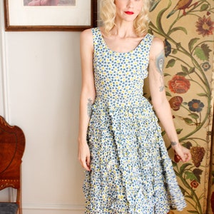 1950s Dress // Rhumba Ruffle Floral Dress // vintage 50s dress image 5