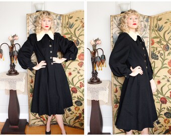 1940s Coat // Into the Forest Wool Princess Coat // vintage 40s coat