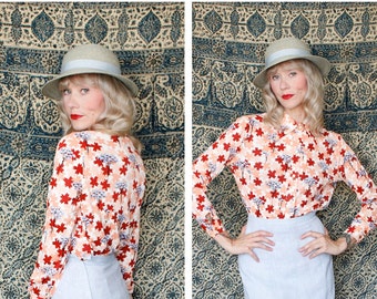 1970s Light Blue Woven Straw Hat