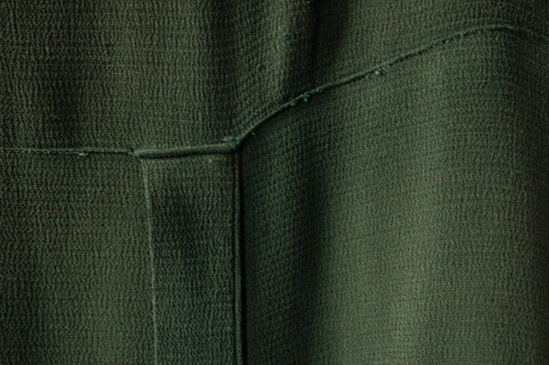 1930s Green Rayon Crepe Dress Small image 10
