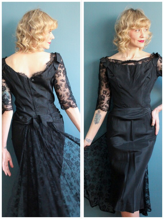 1950s Dress // Bombshell Cocktail Dress // vintage